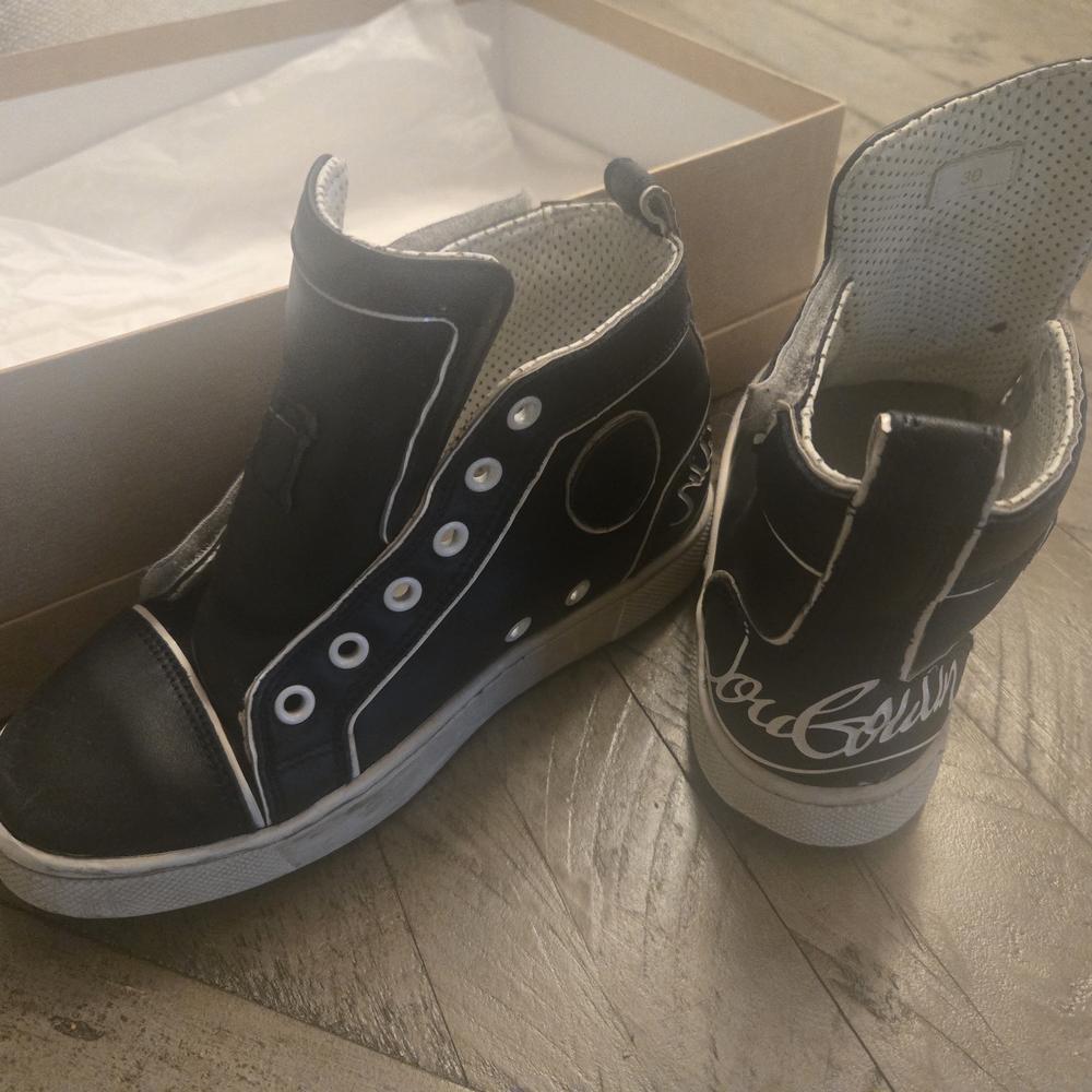 Christian Louboutin Blue Kids High-Top Sneakers
